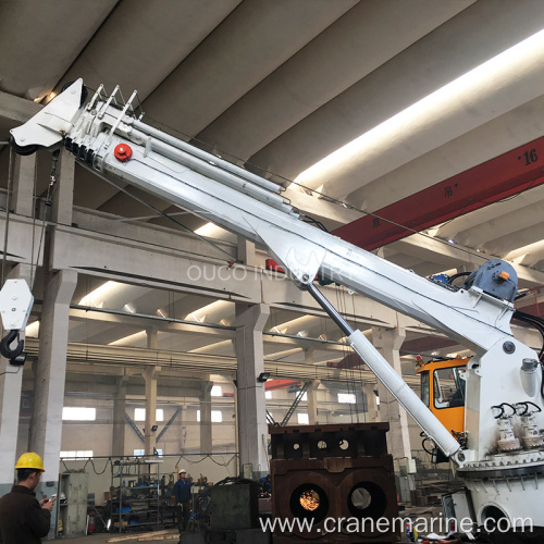 OUCO 3T30M electro-hydraulic marine crane, telescopic boom structure